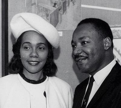 Martin Luther King Jr. and Coretta Scott King visit Boston University in 1964. (BU Photo Services)