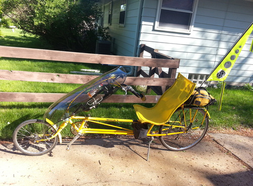 homemade recumbent bicycle