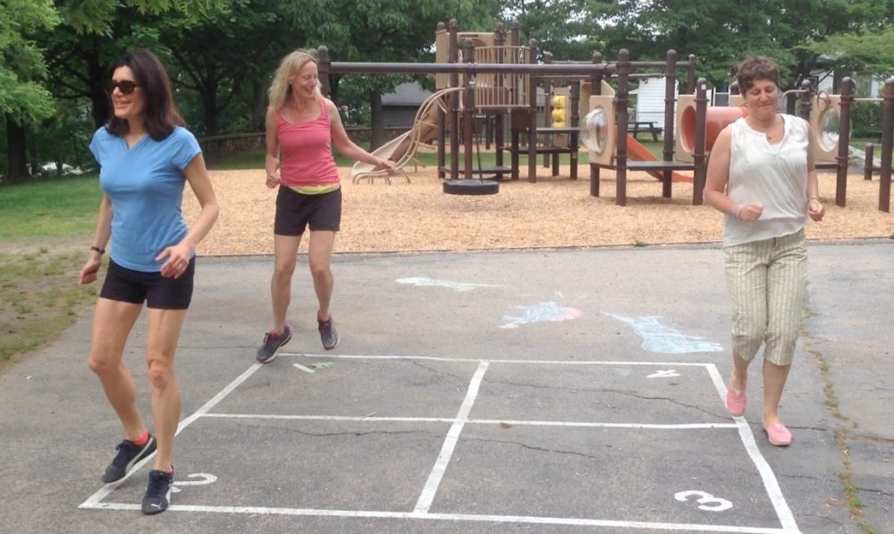 As the Beths demonstrate the 4-square agility drill, they look like they might actually be having fun.