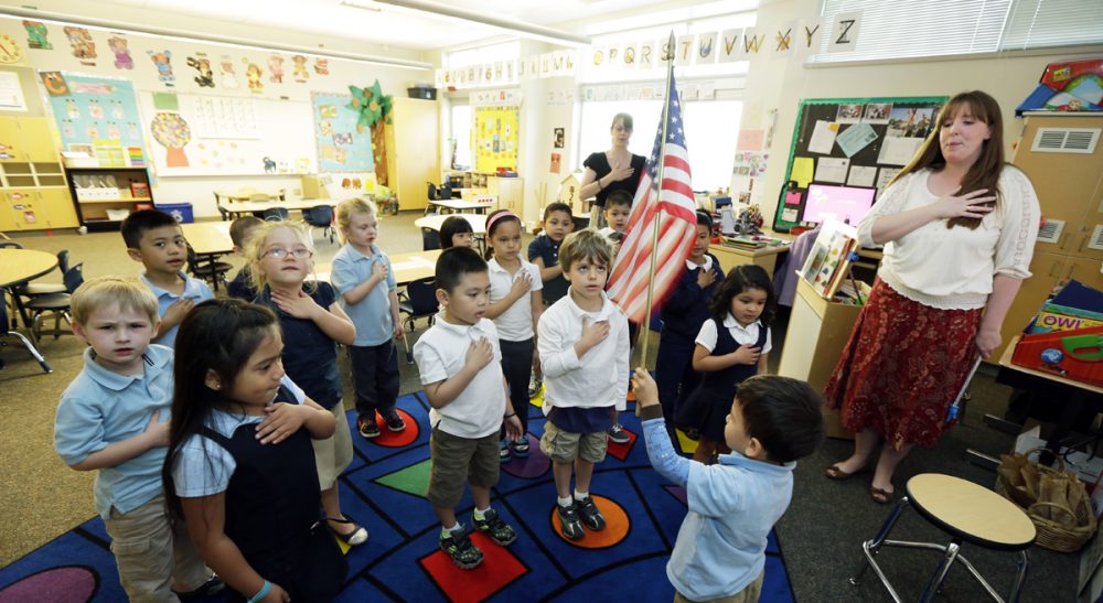 A Child Recites The Pledge Of Allegiance. A Mother Struggles To Explain