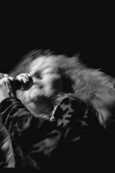 Peter Warrack's photo of Janis Joplin performing at Harvard Stadium, August 12, 1970. (House of Roulx)