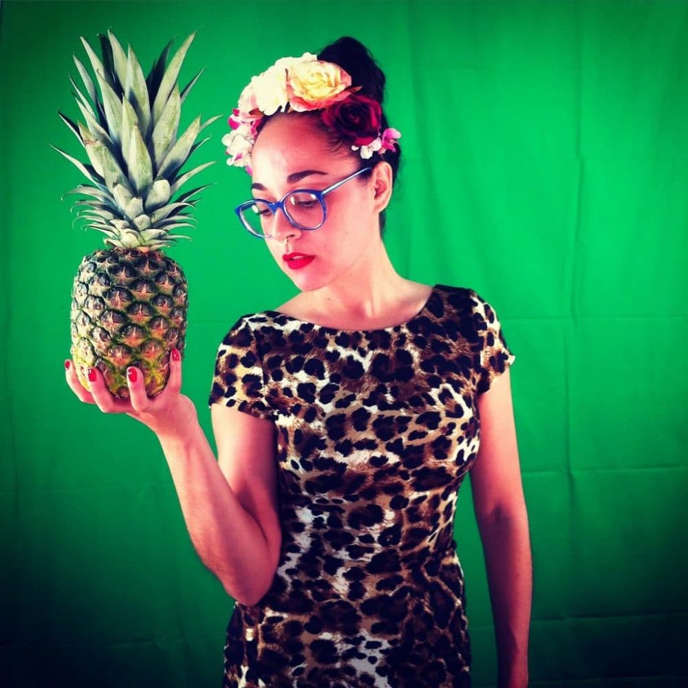 Paloma Valenzuela as her character Feliz Encarnacion in "The Pineapple Diaries." (Courtesy of Veronica Wells)