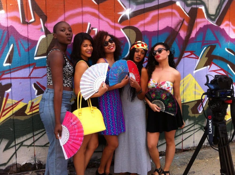 The cast of "The Pineapple Diaries" from left to right: Adobuere Ebiama, Diana Sánchez, Leandra Rivera, Inés De La Cruz, Paloma Valenzuela. (Courtesy of Sam Powell)