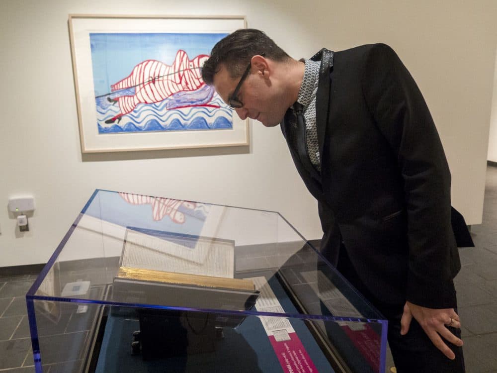 “A world without the First Folio might be a world where Shakespeare’s reputation did not endure and grow in the way that it has," says Chris Grobe, assistant professor of English at Amherst College. (Andrea Shea/WBUR)