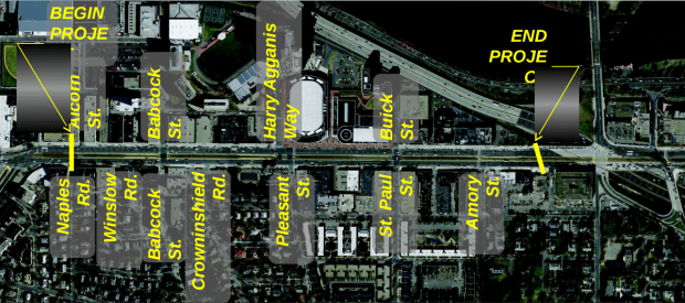 A diagram of the redesigned Commonwealth Avenue (Courtesy of the city of Boston)