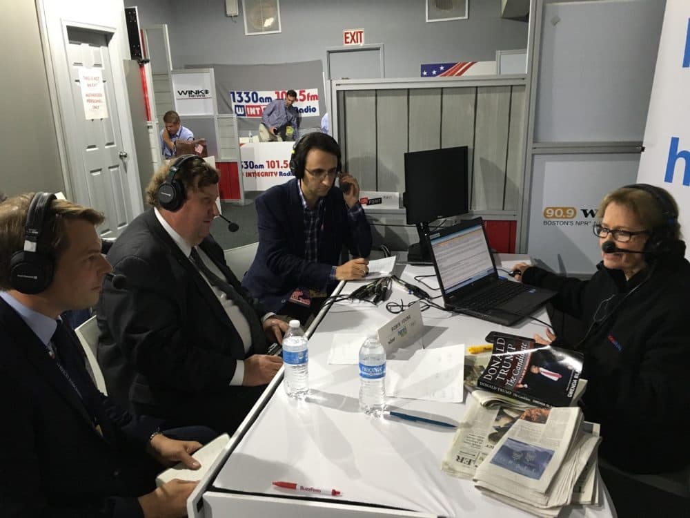 Robin Young speaks with foreign journalists James Andre, Marc Bassets, and Gary O’Donoghue. (Here & Now)