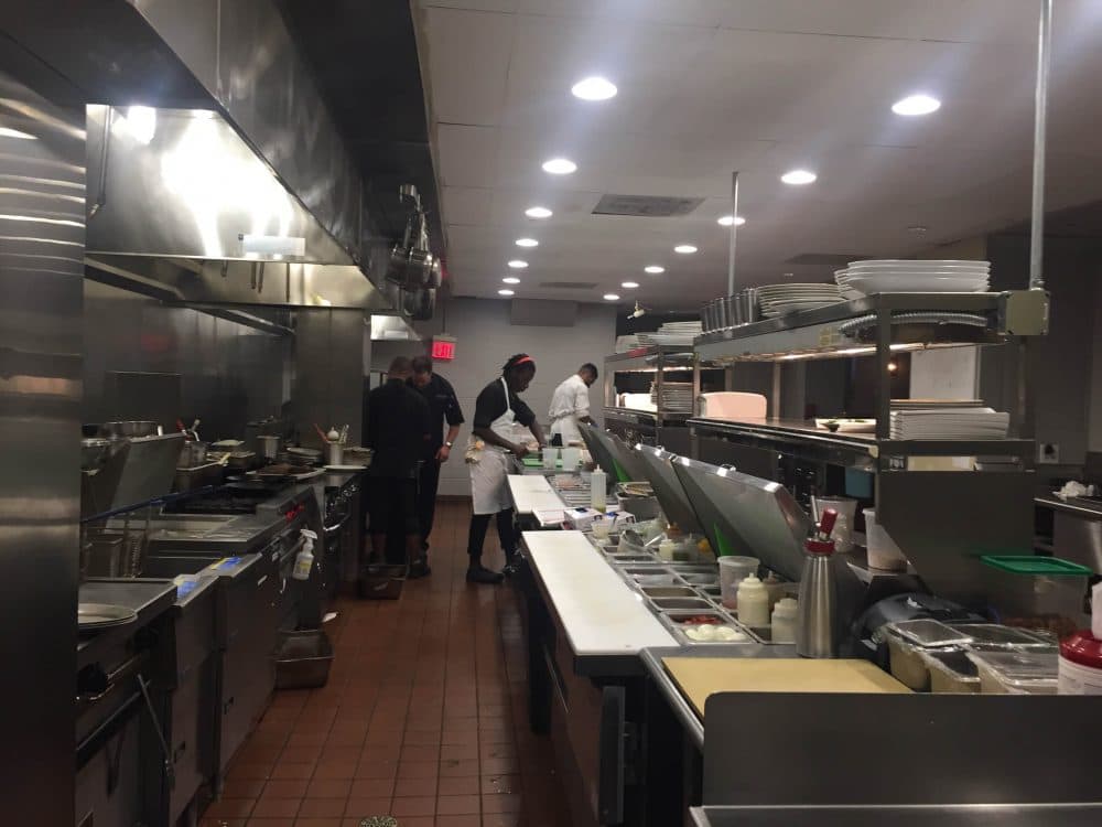 The kitchen of the Olde Bar in Philadelphia. (Peter O'Dowd/Here & Now)