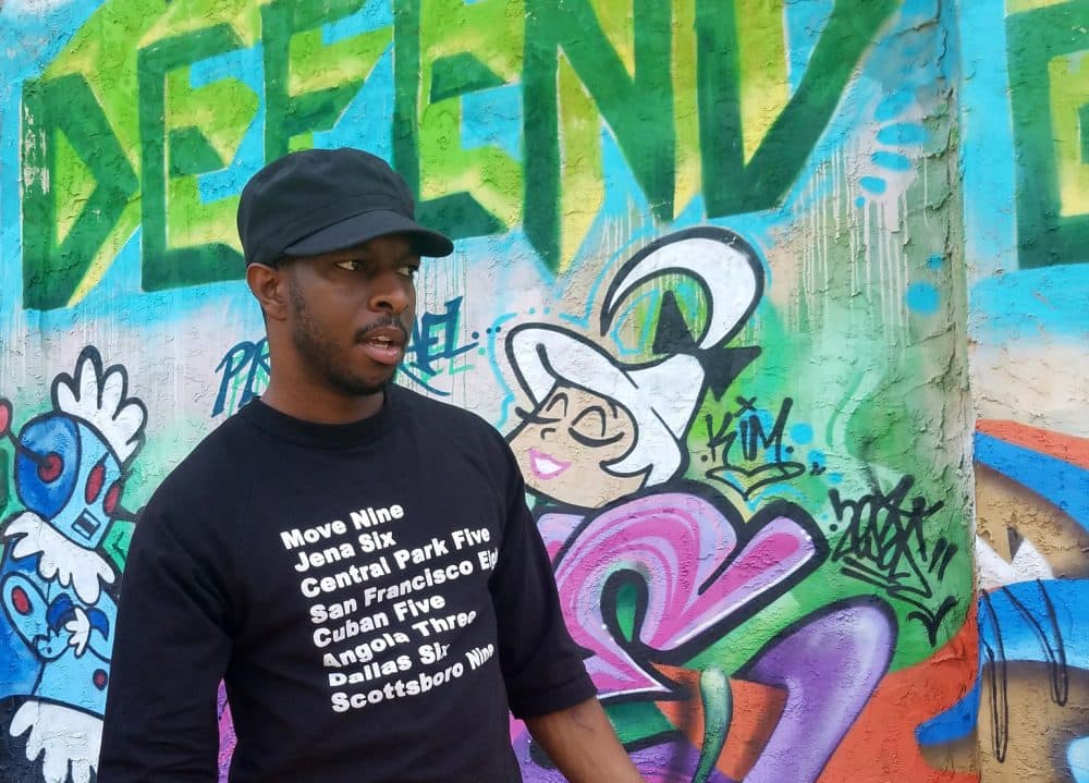 "The state of black people in America is very rough," Kamau Mshale says. (Zeninjor Enwemeka/WBUR)