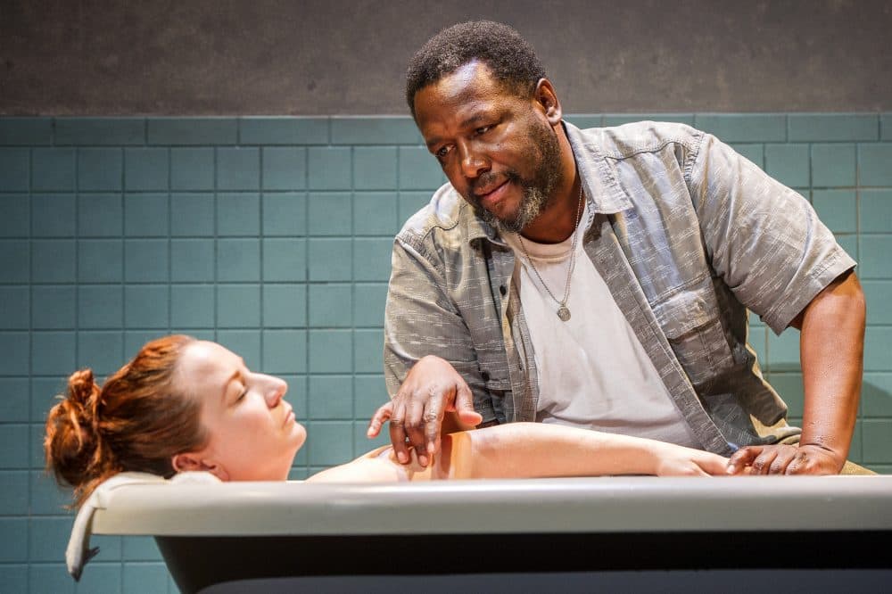 Katy Sullivan and Wendell Pierce in "Cost of Living" at Williamstown Theatre Festival. (Courtesy of Daniel Rader/Williamstown Theatre Festival)
