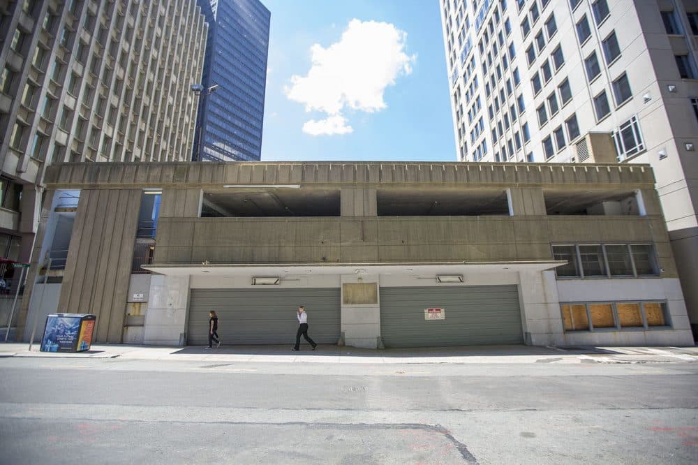 The garage at 151 Federal St. (Jesse Costa/WBUR)