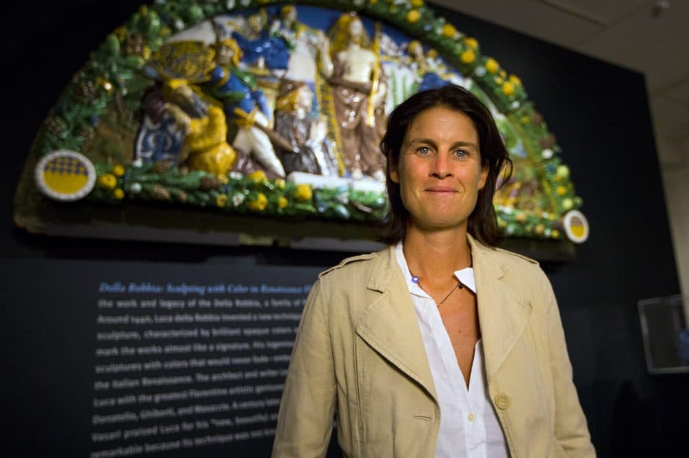 Alessia Antinori, along with her two sisters, supported the conservation and restoration of "The Resurrection of Christ." (Jesse Costa/WBUR)
