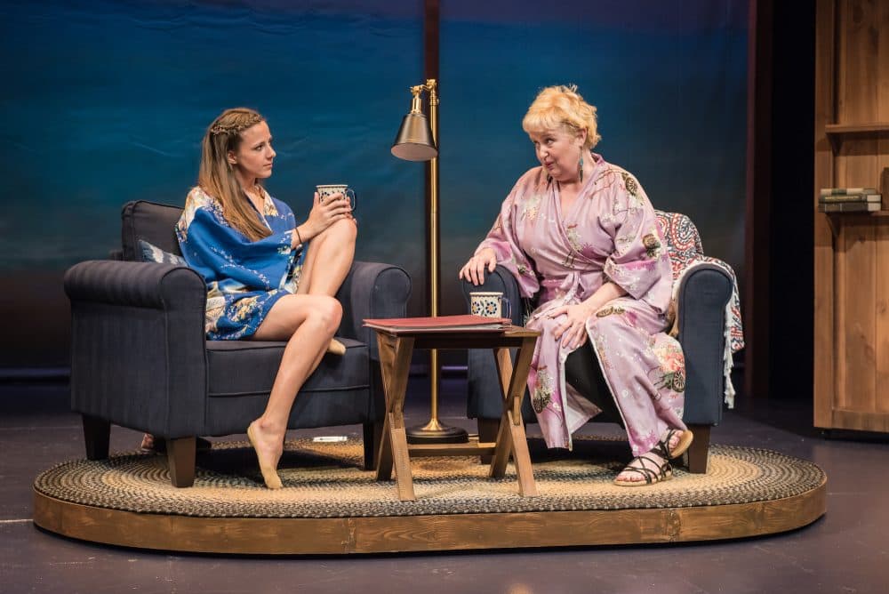 Rebellious Tamara (Charity Farrell) gets grandmotherly advice from Joy (Sally Mayes) in "Unexpected Joy." (Courtesy of Michael & Suz Karchmer)