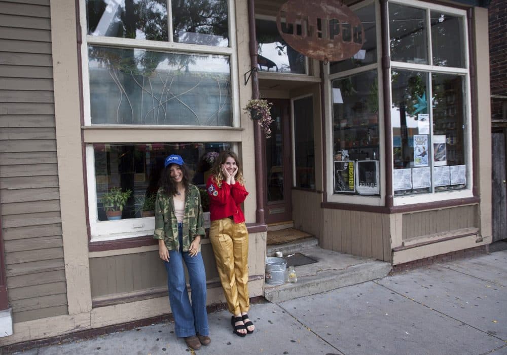 Saleh and Jackson in front of Lilypad, where they will play Friday night. (Joe Difazio for WBUR)