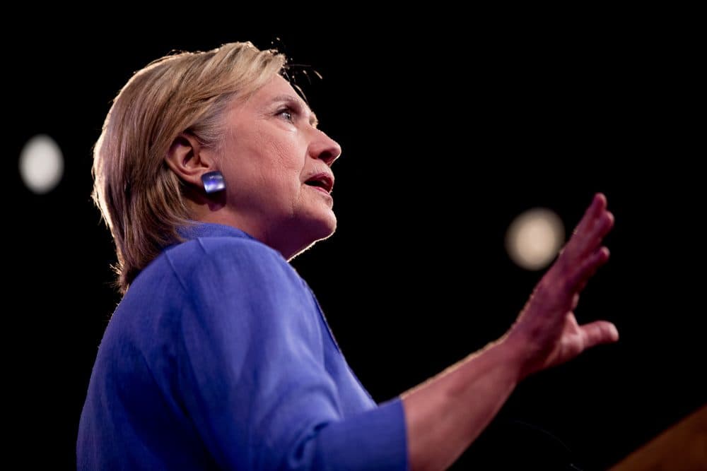 Democratic presidential candidate Hillary Clinton speaks at the American Legion's 98th Annual Convention at the Duke Energy Convention Center in Cincinnati, Ohio on Aug. 31. (Andrew Harnik/AP)