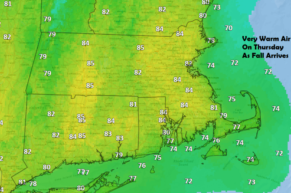 Warm weather continues as fall begins this week. (Dave Epstein/WBUR)