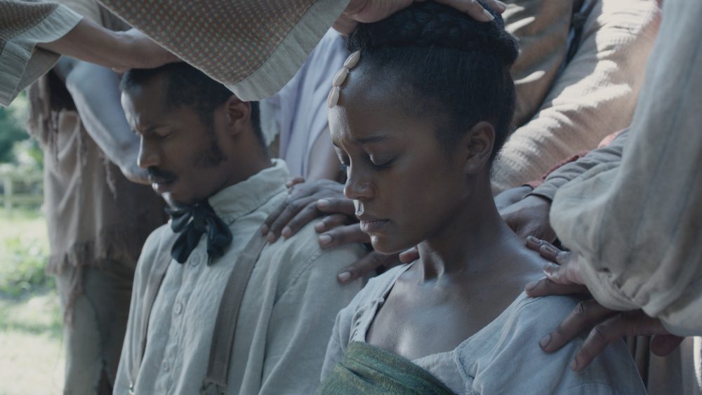 Nate Parker as Nat Turner and Aja Naomi King as Cherry in "The Birth of a Nation." (Courtesy Fox Searchlight Pictures)