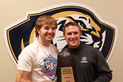 "I was thinking about all the things I had to do, immediately. I was kinda like the Sul Ross situation again, magnified times 10. It was all right, recruiting, academics, study hall, workouts, coaches, let’s look at the roster," Walden recalls, after accepting the head coach position at ETBU. (Courtesy Adam Ledyard)