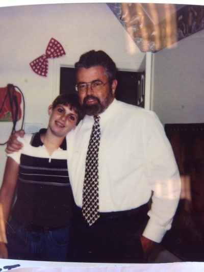 Liz MacDonald and her father, Jim, in 1996. (Courtesy)