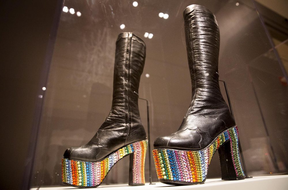 Platform boots from Sir Elton John. (Robin Lubbock/WBUR)