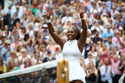 In June, Serena Williams won both the singles title and the doubles title (with her sister, Venus) at Wimbledon. (Clive Brunskill/Getty Images)