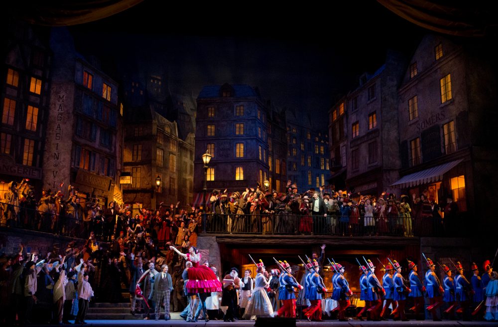 A scene from Act II of "La Bohème." (Cory Weaver/Metropolitan Opera)