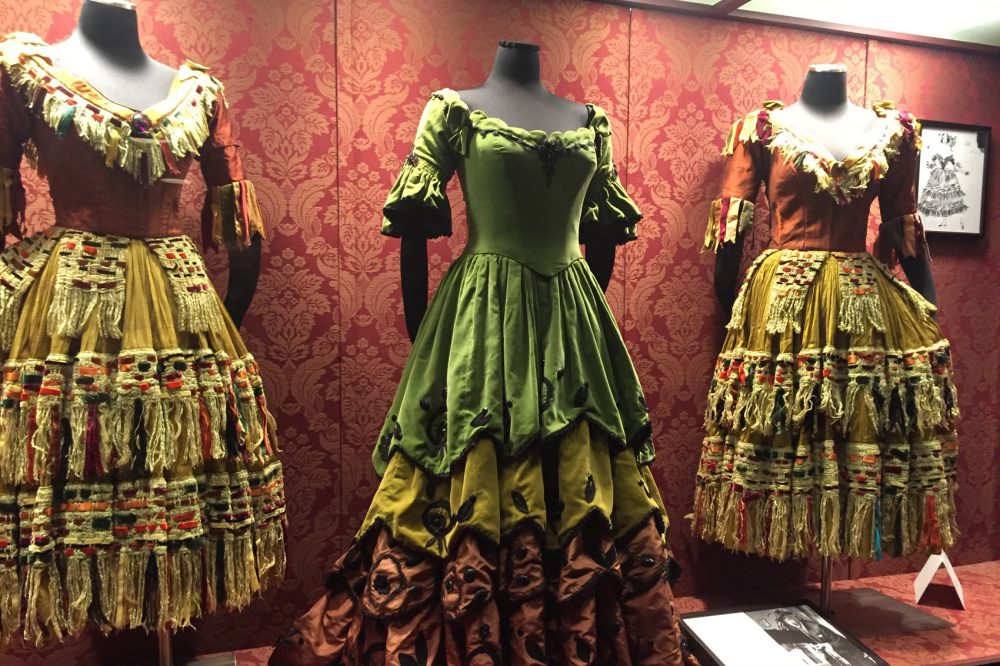 Costumes from the opera "La Traviata" by Giuseppe Verdi. (Robin Young/Here & Now)