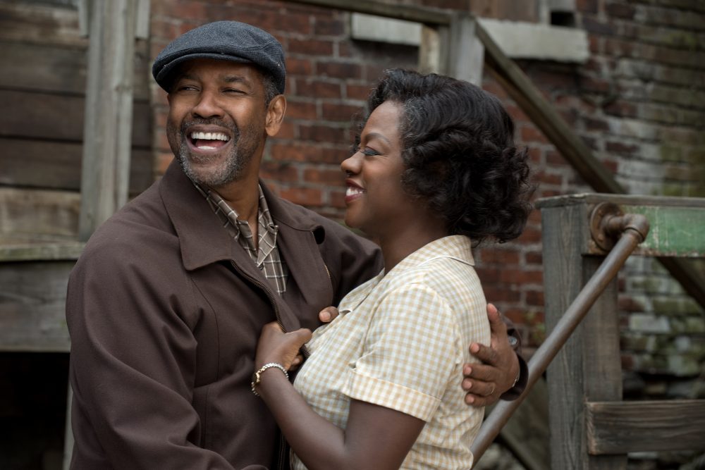 Denzel Washington as Troy Maxson and Viola Davis as his wife Rose in "Fences." (Courtesy Paramount Pictures)