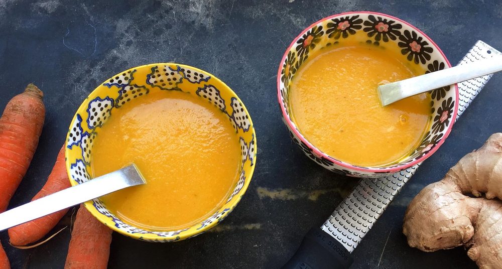 Kathy's carrot and ginger soup. (Kathy Gunst for Here & Now)