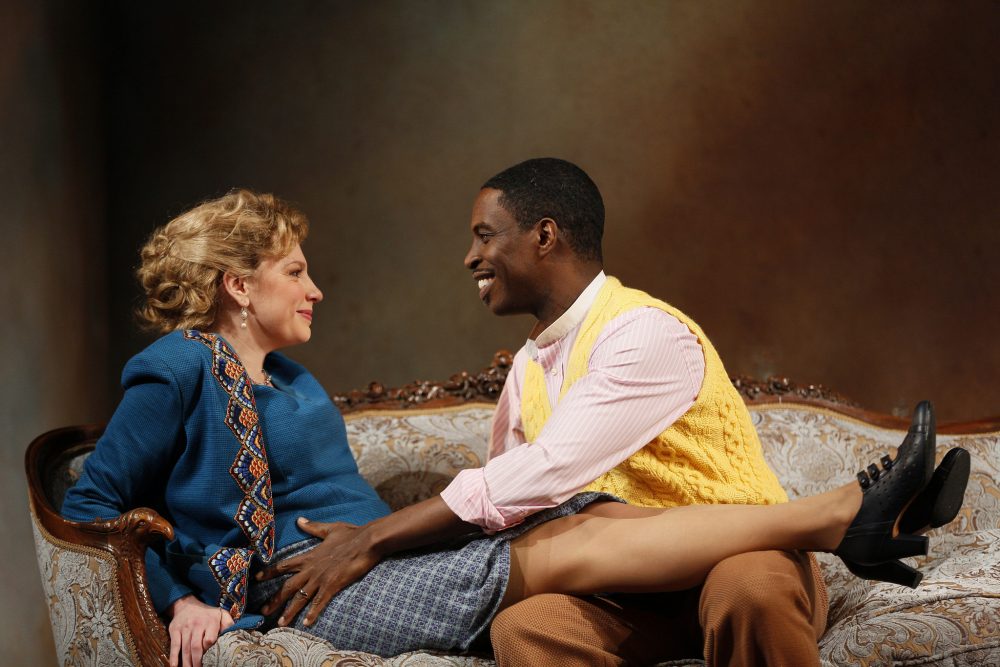 The Helmers (played by Andrea Syglowski and Sekou Laidlow) in the Huntington's "A Doll's House." (Courtesy T. Charles Erikson/Huntington Theatre Company)