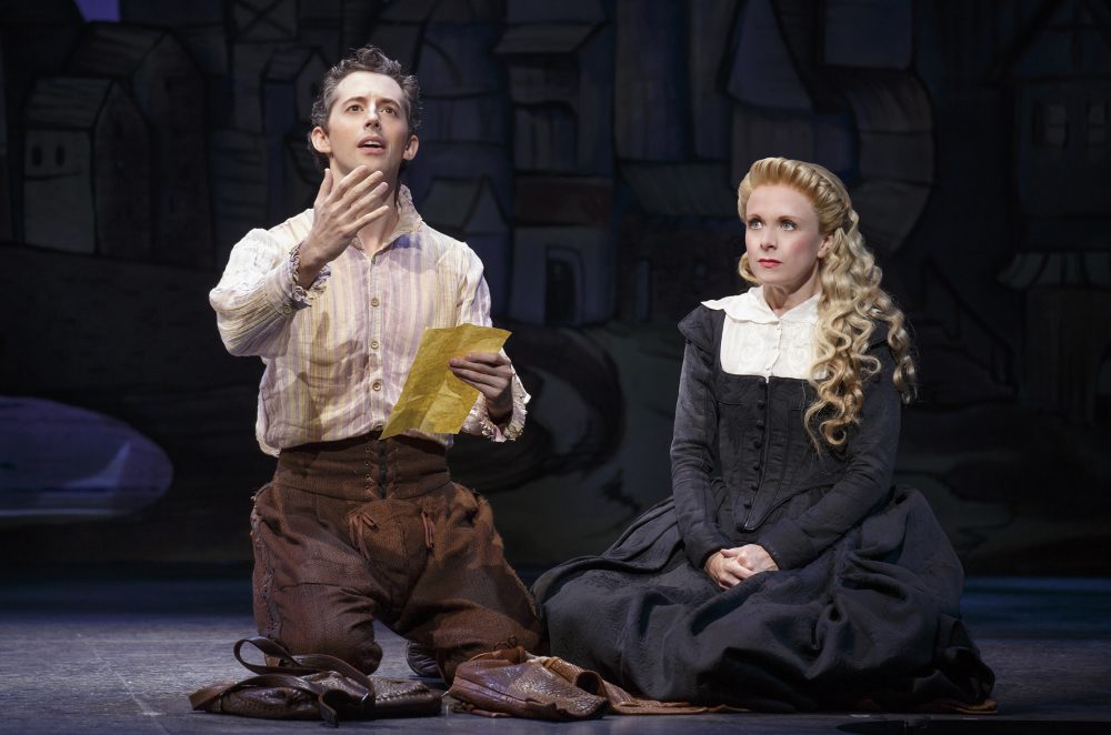 Nigel and Portia in an earlier show of the touring "Something Rotten!" (Courtesy Joan Marcus/Broadway in Boston)