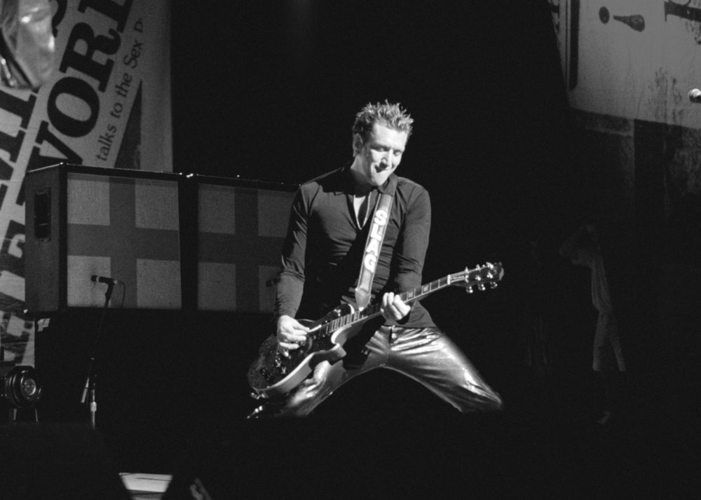 Steve Jones playing during the 1996 reunion tour in LA. (Courtesy Da Capo Press)
