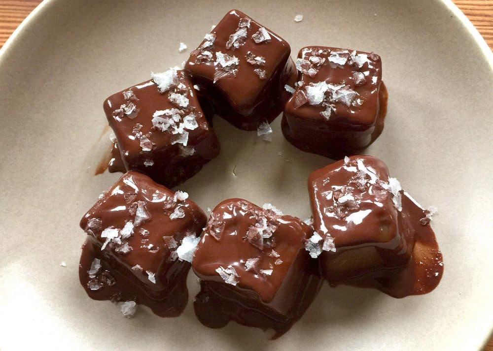 Kathy's salted caramels. (Kathy Gunst for Here & Now)