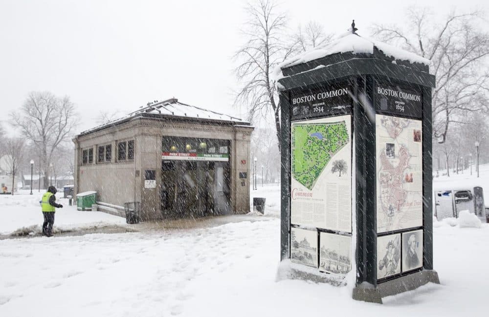 The entrance to Park Street Station. (Robin Lubbock/WBUR)
