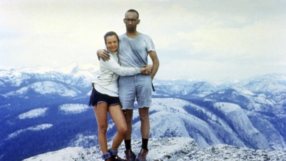 In this June, 1967 photo provided by the family of Royal Robbins, Liz and Royal Robbins are seen at the summit of Half Dome after Liz became the world's first woman to climb it. Royal Robbins, who founded the outdoor clothing company bearing his name, has died after a long illness, he was 82. (Robbins Family via AP) How Rock Climbing Legend Royal Robbins Influenced The Sport