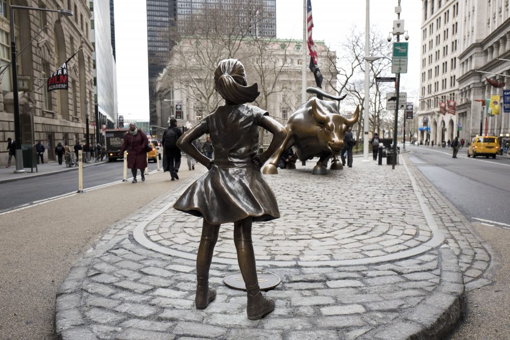 FEARLESS GIRL AND CHARGING BULL REPRINT 13" x 19" POSTER III