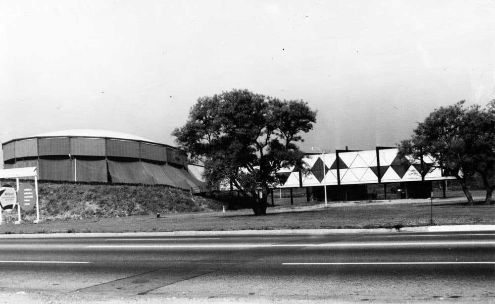 A Boston Globe archival photo of the Metropolitan Boston Arts Center as seen on Sept. 20, 1961. (Bob Backoff/Globe Staff)