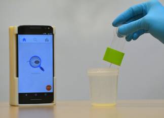 The smartphone-based semen analyzer can be used to test for male infertility from the privacy of one’s home. (Courtesy Brigham and Women's Hospital)