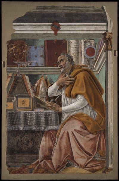 "Saint Augustine in his Study," by Sandro Botticelli (Courtesy Museum of Fine Arts, Boston)