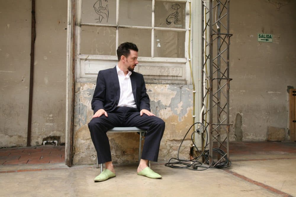 Thaddeus Phillips in "17 Border Crossings," which is now in production at ArtsEmerson. (Courtesy Marc Simpson)