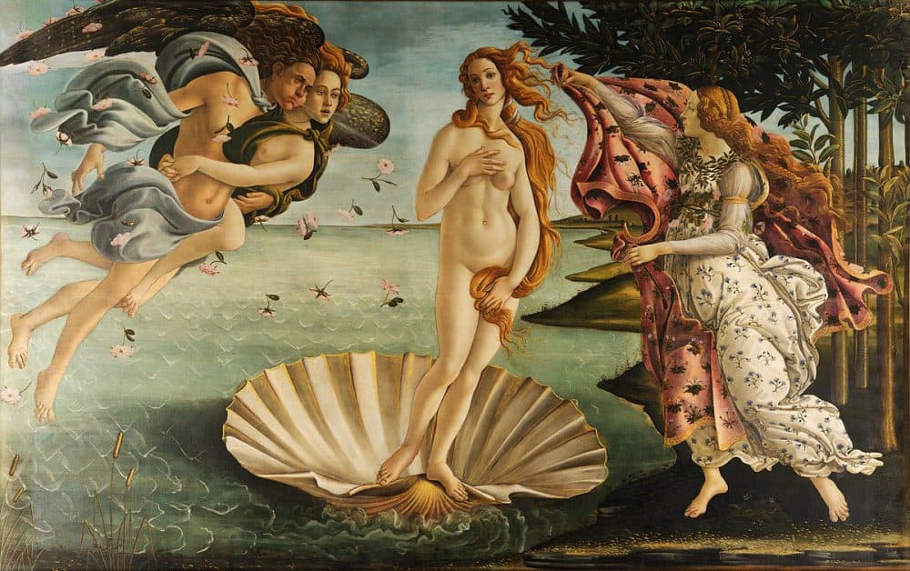 "The Birth of Venus," 1486, Sandro Botticelli. (Uffizi, Florence)