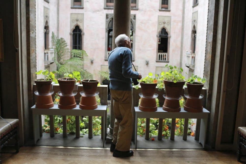 The late New York Times society photographer Bill Cunningham made frequent pilgrimages to the Gardner Museum and included the nasturtium displays in his column. Cunningham grew up in Milton, and visited the museum for the first time when he was 7. The museum honored him Wednesday evening. (Courtesy of the Gardner Museum)