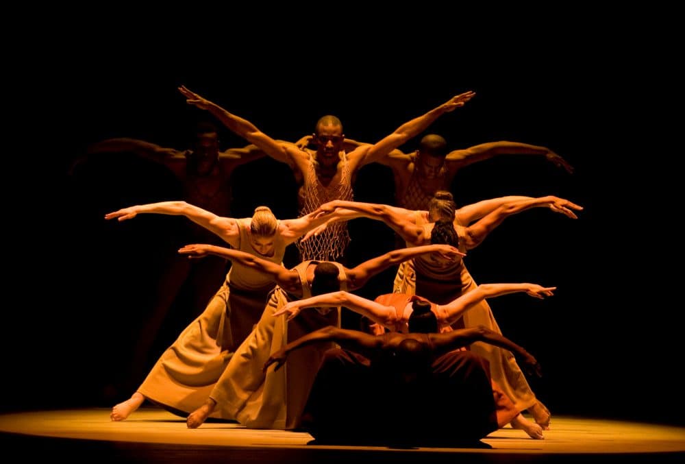 The Alvin Ailey troupe in "Revelations." (Courtesy Nan Melville)