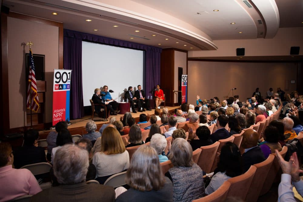 WABE listeners gathered at the Jimmy Carter Presidential Library in Atlanta on Monday for WABE's "Nation Engaged" event. (Courtesy of the Sintoses/WABE)