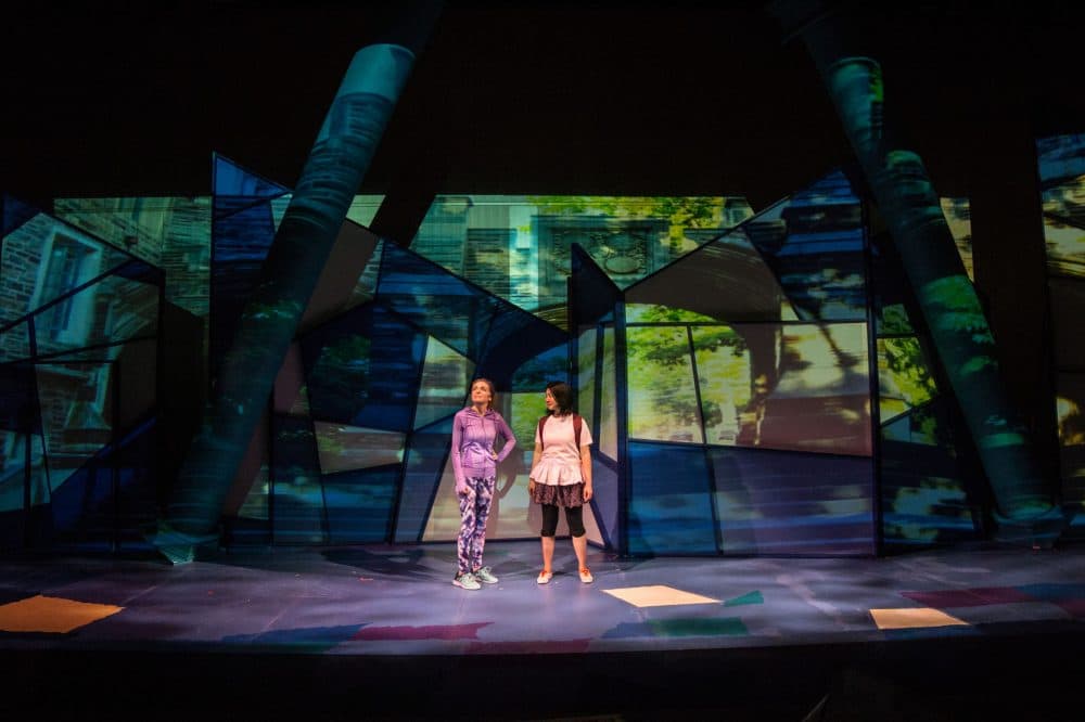 Brenna Fitzgerald as Preppy Girl and Khloe Alice Lin as M in Company One's "peerless." (Courtesy Paul Fox/Company One)