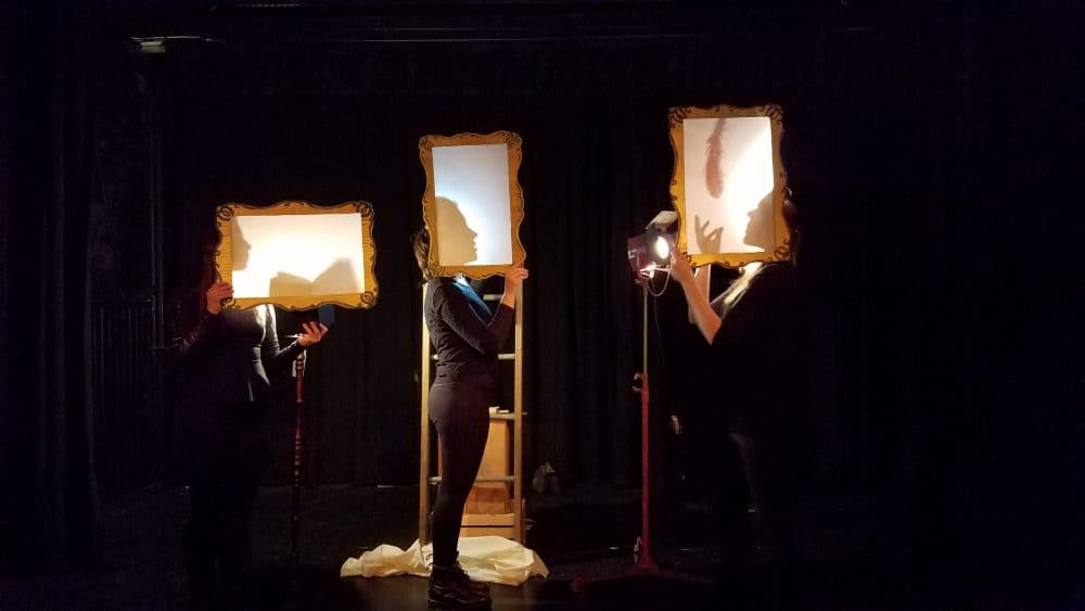Libby Schap and Caitlin Brzezinski's shadow puppet show "Flying Lessons." An expanded version will be presented at the Cabinet of Curiosities festival.(Courtesy Darren Evans)