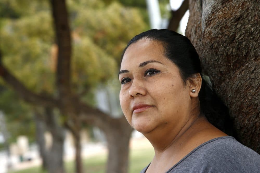 Blanca Chico, an uninsured patient who uses Planned Parenthood Arizona to get her health services, stands in a park near where she lives in Scottsdale, Ariz., on Tuesday, May 9, 2017. (Ross D. Franklin/AP)
