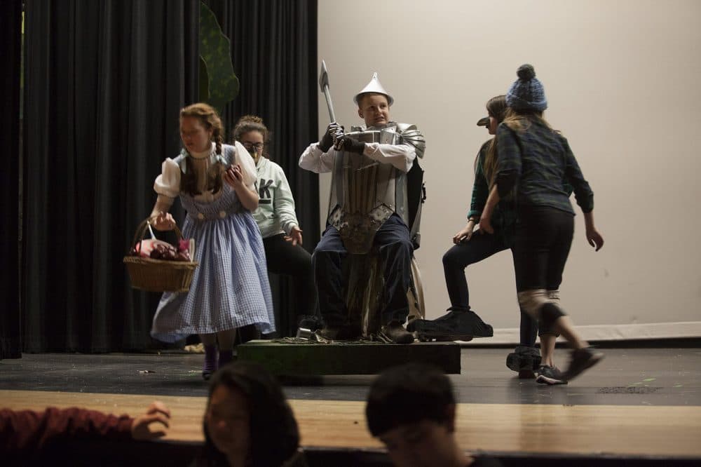 Being blind doesn't stop 16-year-old Nick Claudio from leading a pretty regular life -- from high school drama productions (he played the Tin Man last year in "The Wizard of Oz") to honors classes. (Joe Difazio for WBUR)