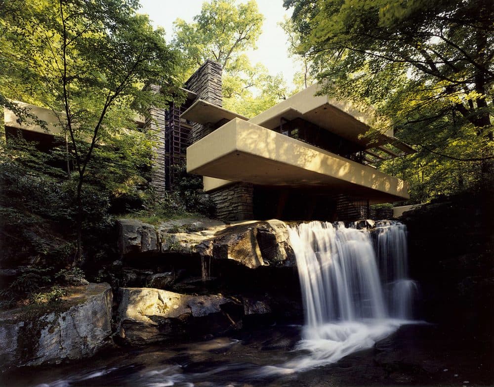 Fallingwater in Mill Run, Penn., designed in 1935. (Courtesy Western Pennsylvania Conservancy)