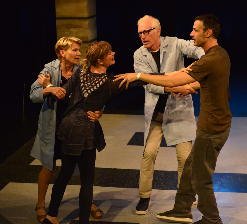 The cast of "The Effect" at Gloucester Stage. (Courtesy Gary Ng/Gloucester Stage)