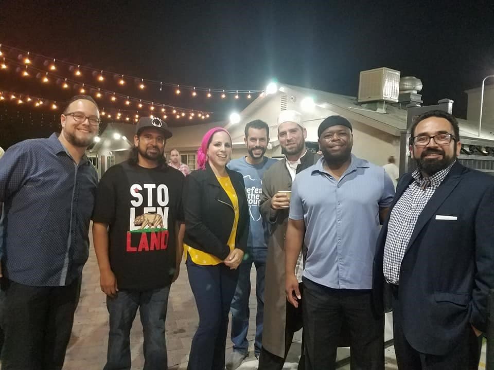 Muslim and Latino attendees at a Taco Trucks At Every Mosque event at the Islamic Society of Orange County. (Courtesy)